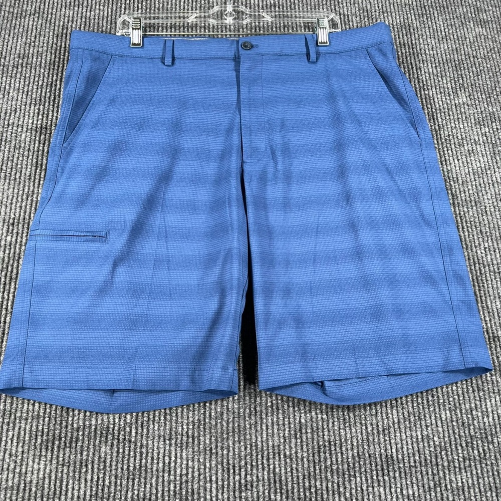 Greg Norman Mens Shorts 38 Blue Chino Golf Soft Lightweight Casual